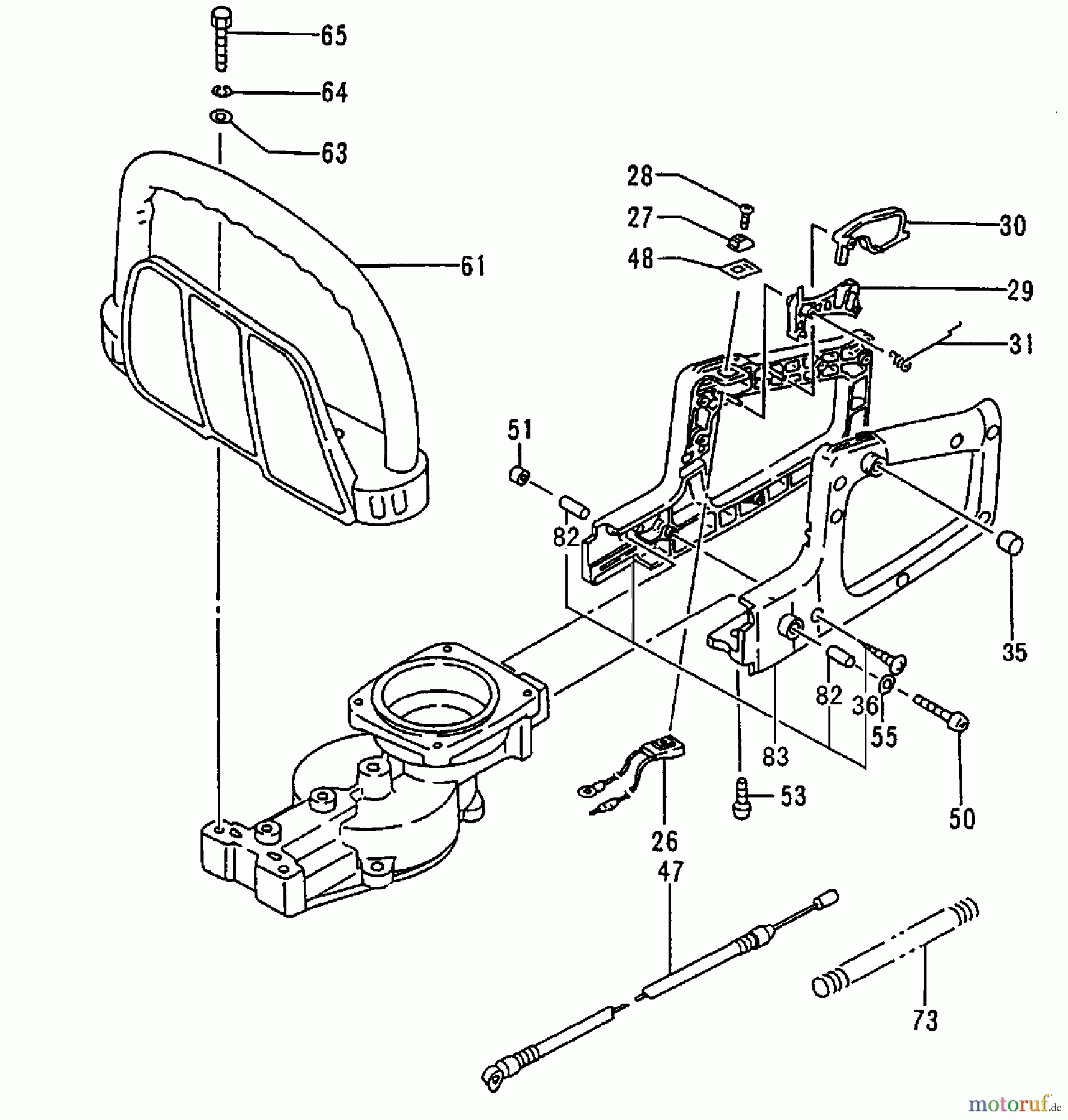 Tanaka Heckenscheeren THT-2100 - Tanaka Hedge Trimmer Handle, Throttle Lever