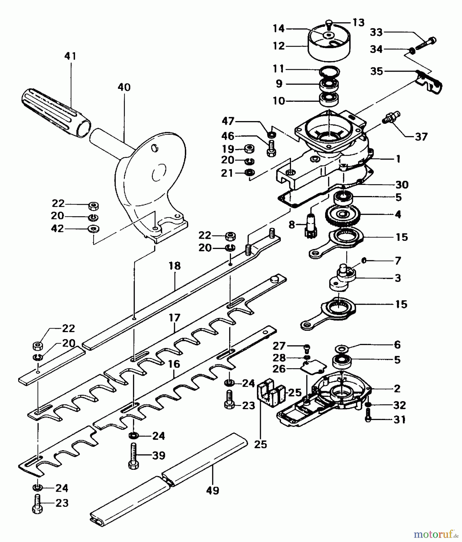 Tanaka Heckenscheeren THT-212 - Tanaka Hedge Trimmer Gear Case & Cutter