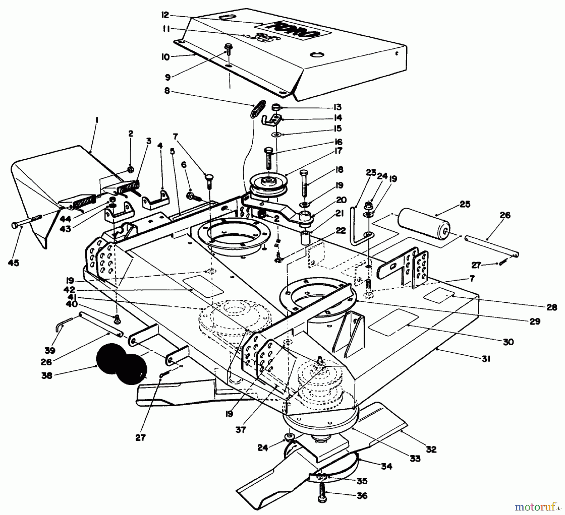  Toro Neu Mowers, Deck Assembly Only 30136 - Toro 36