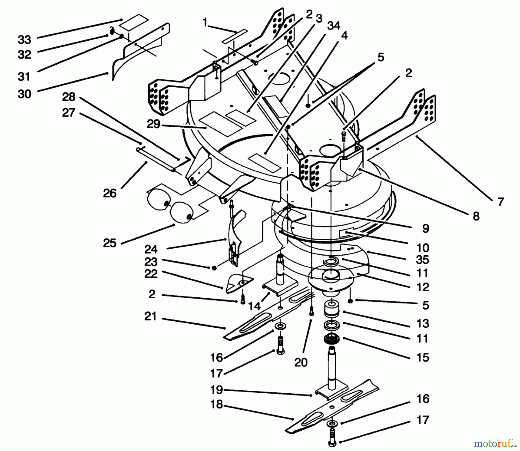 Toro Neu Mowers, Deck Assembly Only 30137 - Toro 37