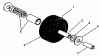 Toro 30144 - 44" Side Discharge Mower, 1993 (390001-399999) Ersatzteile CASTOR WHEEL ASSEMBLY NO. 27-1050 (OPTIONAL)