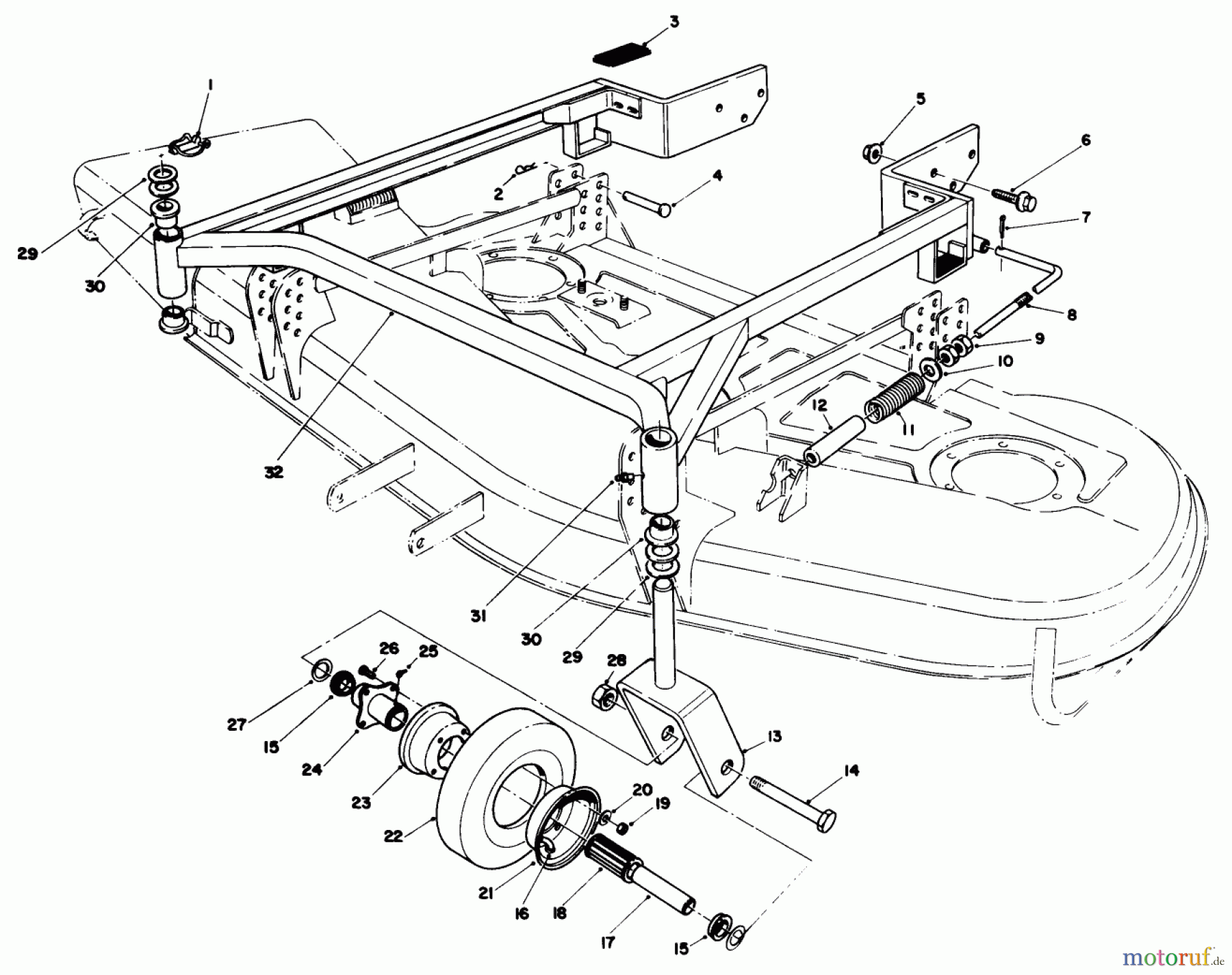 Toro Neu Mowers, Deck Assembly Only 30152 - Toro 52