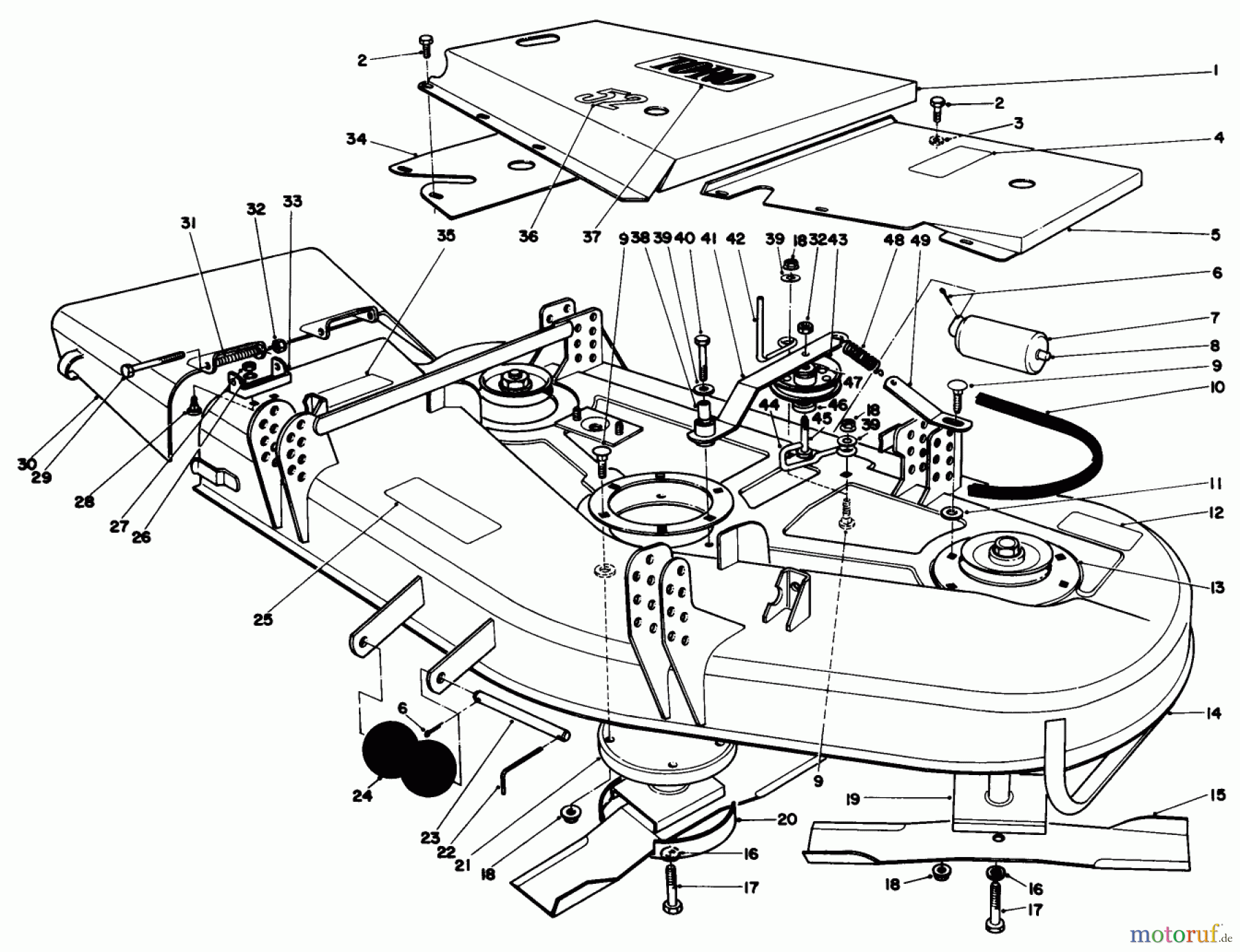 Toro Neu Mowers, Deck Assembly Only 30152 - Toro 52
