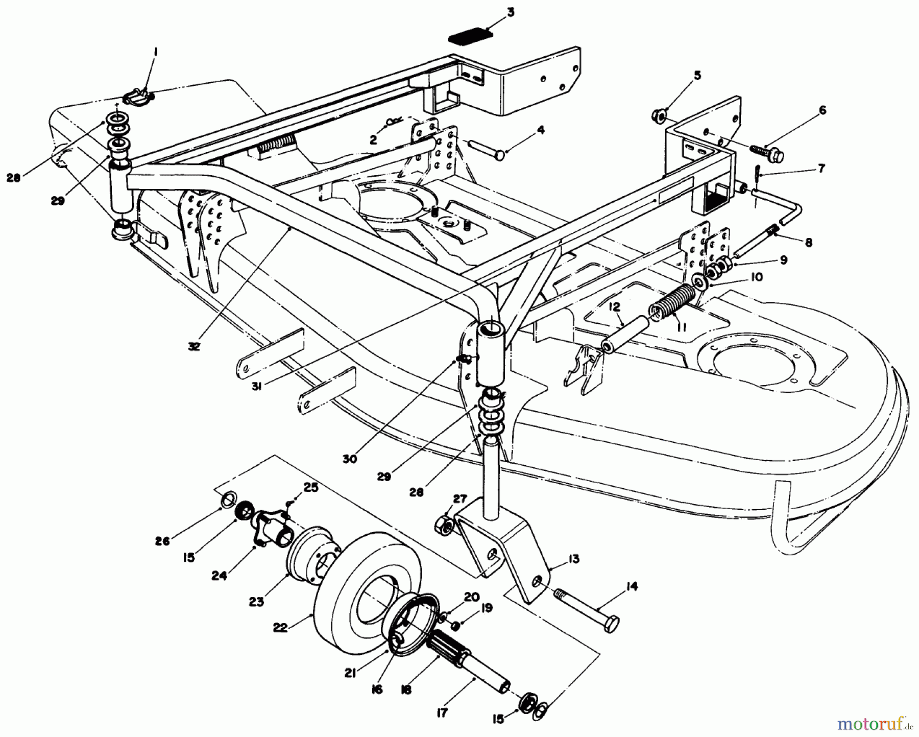 Toro Neu Mowers, Deck Assembly Only 30152 - Toro 52