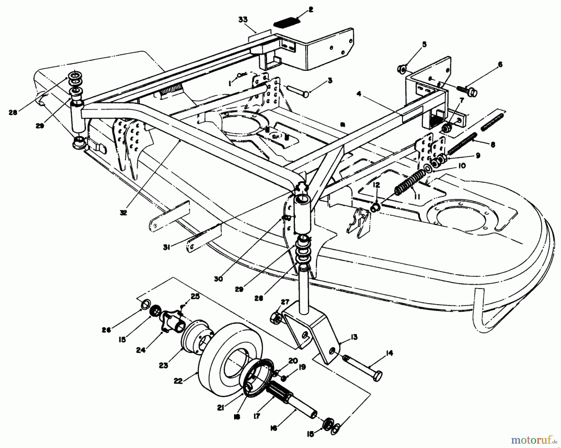 Toro Neu Mowers, Deck Assembly Only 30152 - Toro 52