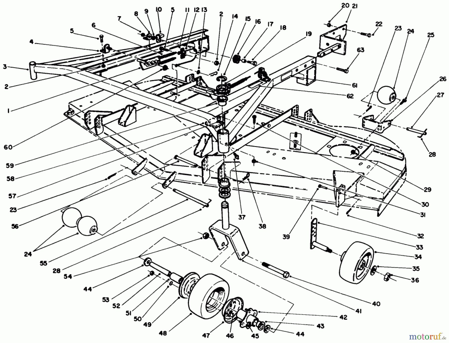  Toro Neu Mowers, Deck Assembly Only 30162 - Toro 62