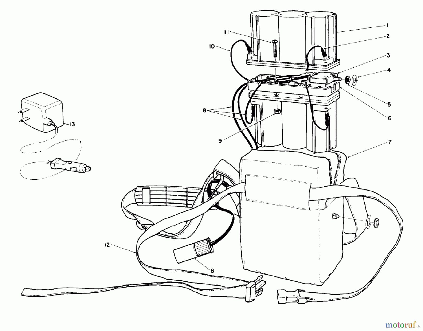Toro Neu Accessories 51710 - Toro 12 Volt Battery Pack, 1991 (1000001-1999999) 12V BATTERY PACK & CHARGER