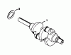 Toro 30544 (117/120) - 44" Side Discharge Mower, Groundsmaster 117/120, 1989 (900001-999999) Ersatzteile CRANKSHAFT-GROUP 8 ENGINE KOHLER MODEL NO. KT17QS TYPE NO. 24324