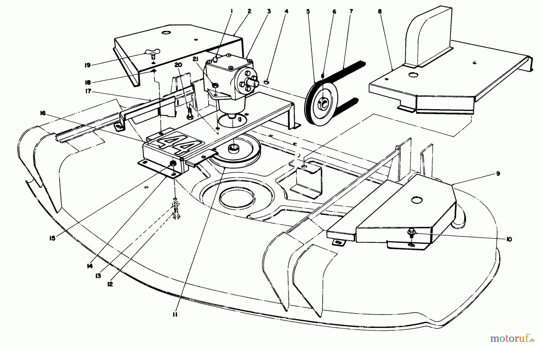 Toro Neu Mowers, Deck Assembly Only 30544 (117/120) - Toro 44