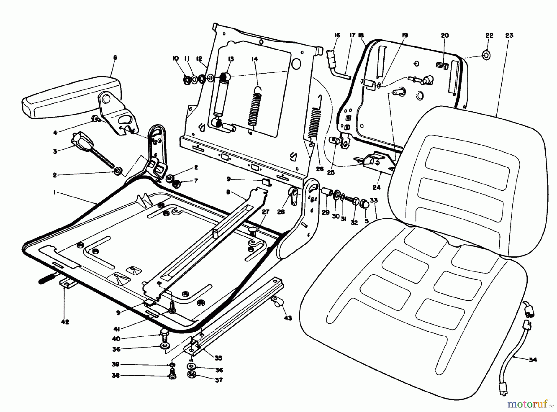 Toro Neu Mowers, Deck Assembly Only 30544 (117/120) - Toro 44