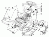 Toro 30544 (117/120) - 44" Side Discharge Mower, Groundsmaster 117/120, 1989 (900001-999999) Ersatzteile FRAME & STEERING ASSEMBLY