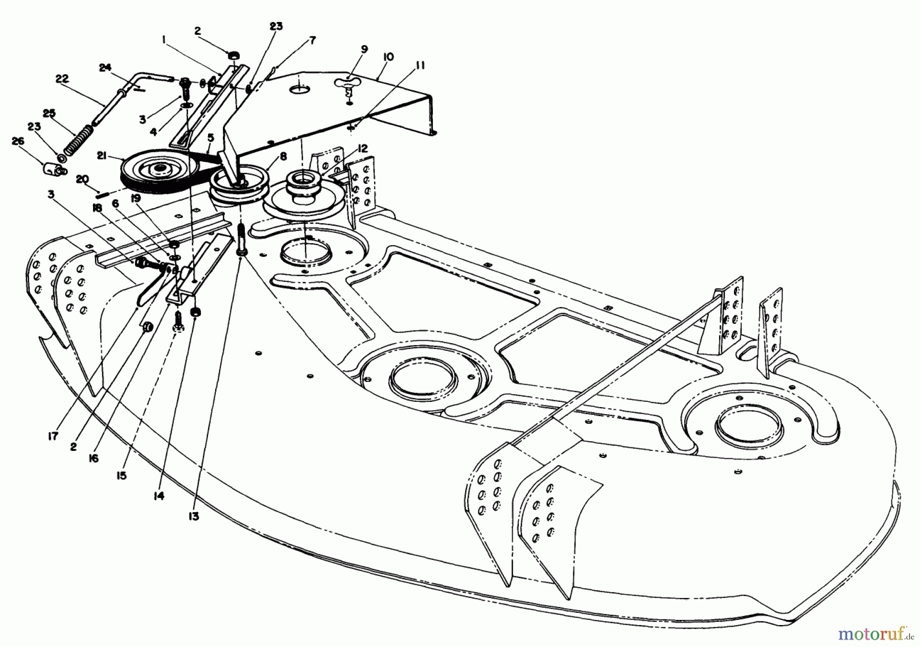 Toro Neu Mowers, Deck Assembly Only 30544 (117/120) - Toro 44