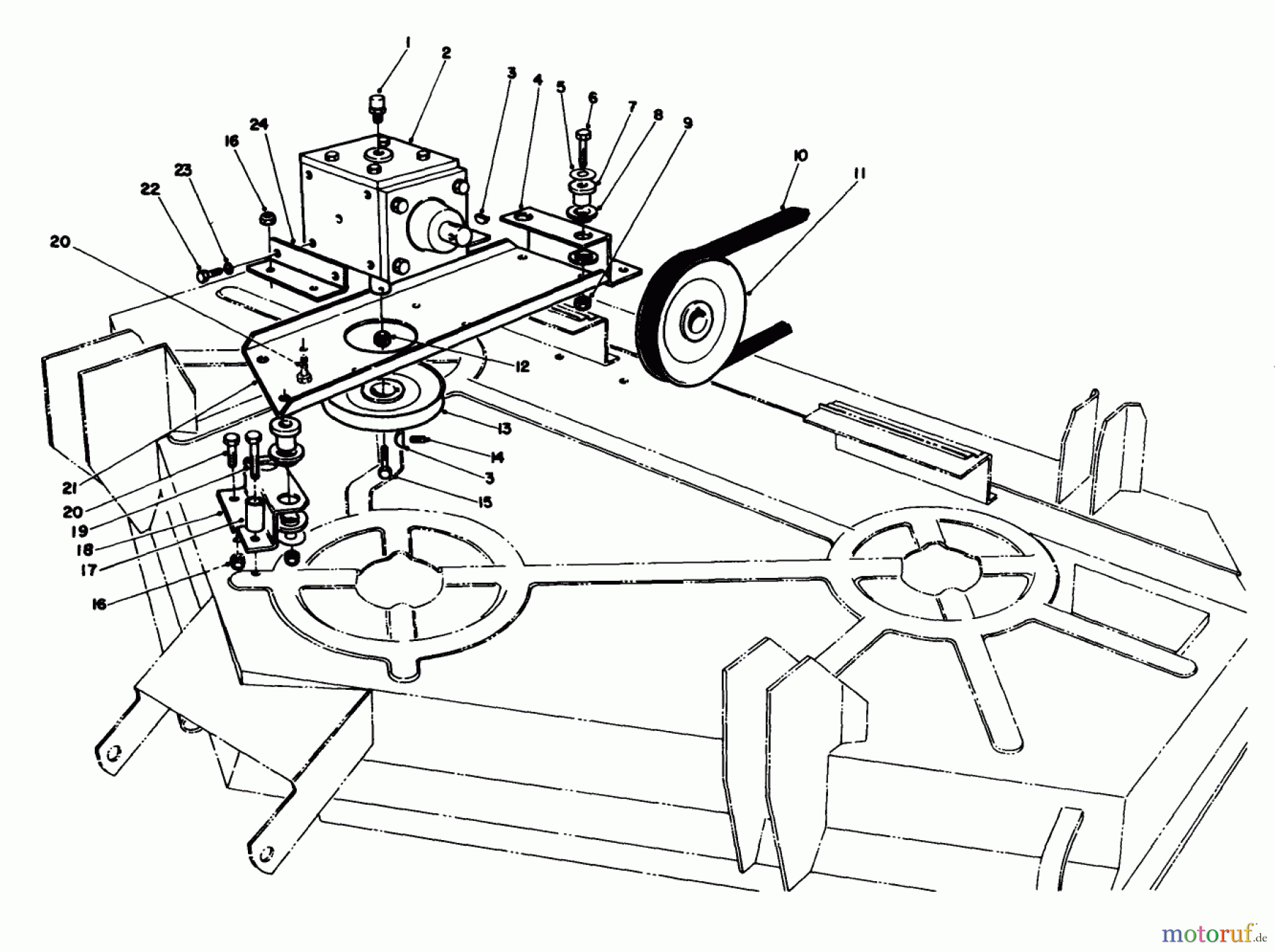 Toro Neu Mowers, Deck Assembly Only 30544 (117/120) - Toro 44