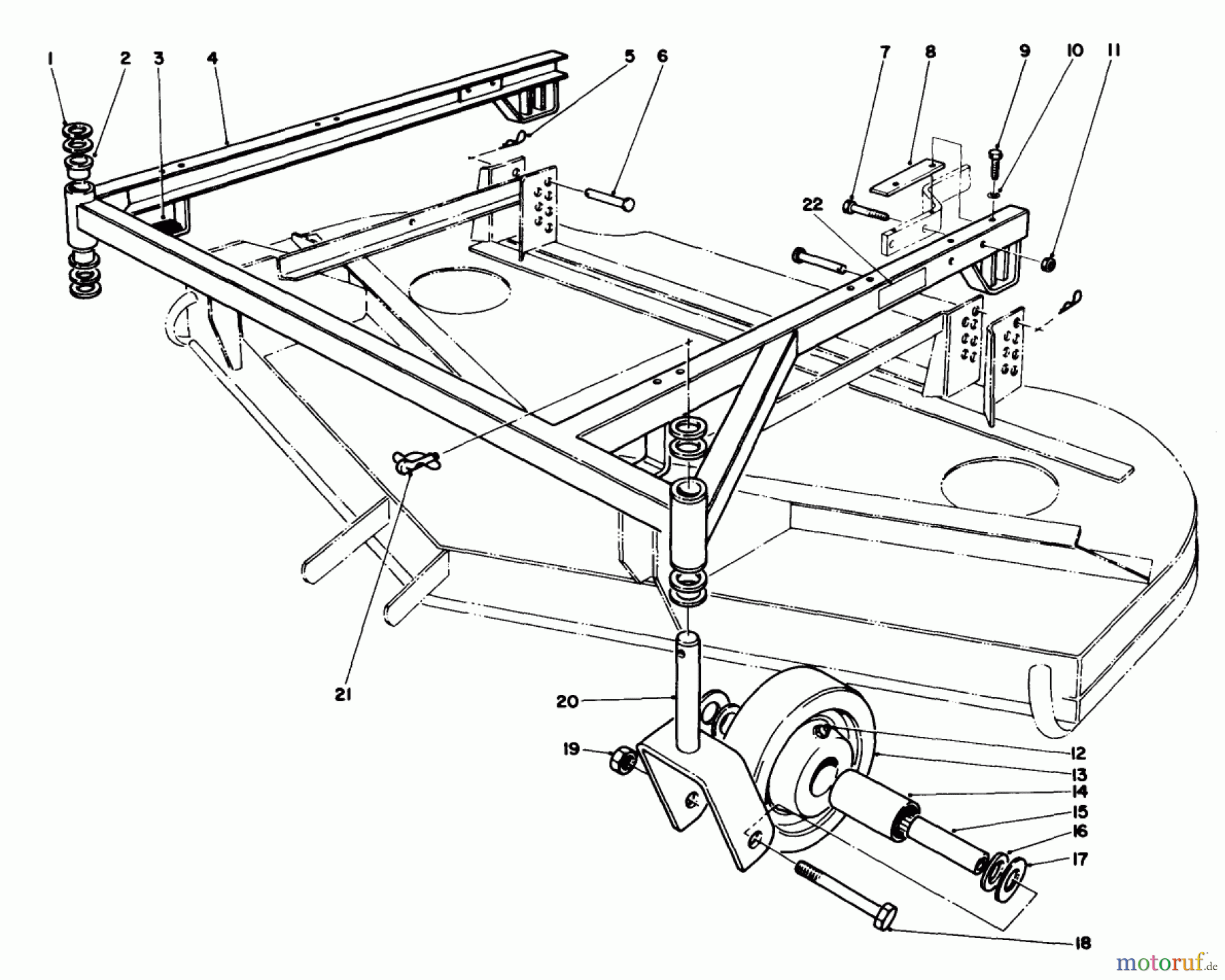 Toro Neu Mowers, Deck Assembly Only 30544 (117/120) - Toro 44