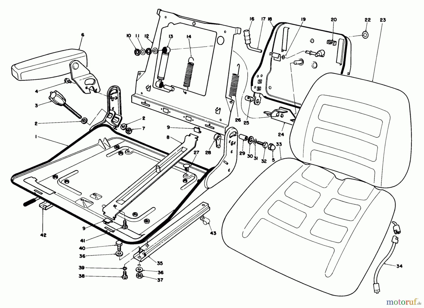 Toro Neu Mowers, Deck Assembly Only 30544 (117/120) - Toro 44