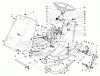 Toro 30544 (117/120) - 44" Side Discharge Mower, Groundsmaster 117/120, 1990 (000001-099999) Ersatzteile FRAME & STEERING ASSEMBLY