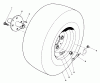 Toro 30544 (117/120) - 44" Side Discharge Mower, Groundsmaster 117/120, 1990 (000001-099999) Ersatzteile FRONT WHEEL ASSEMBLY