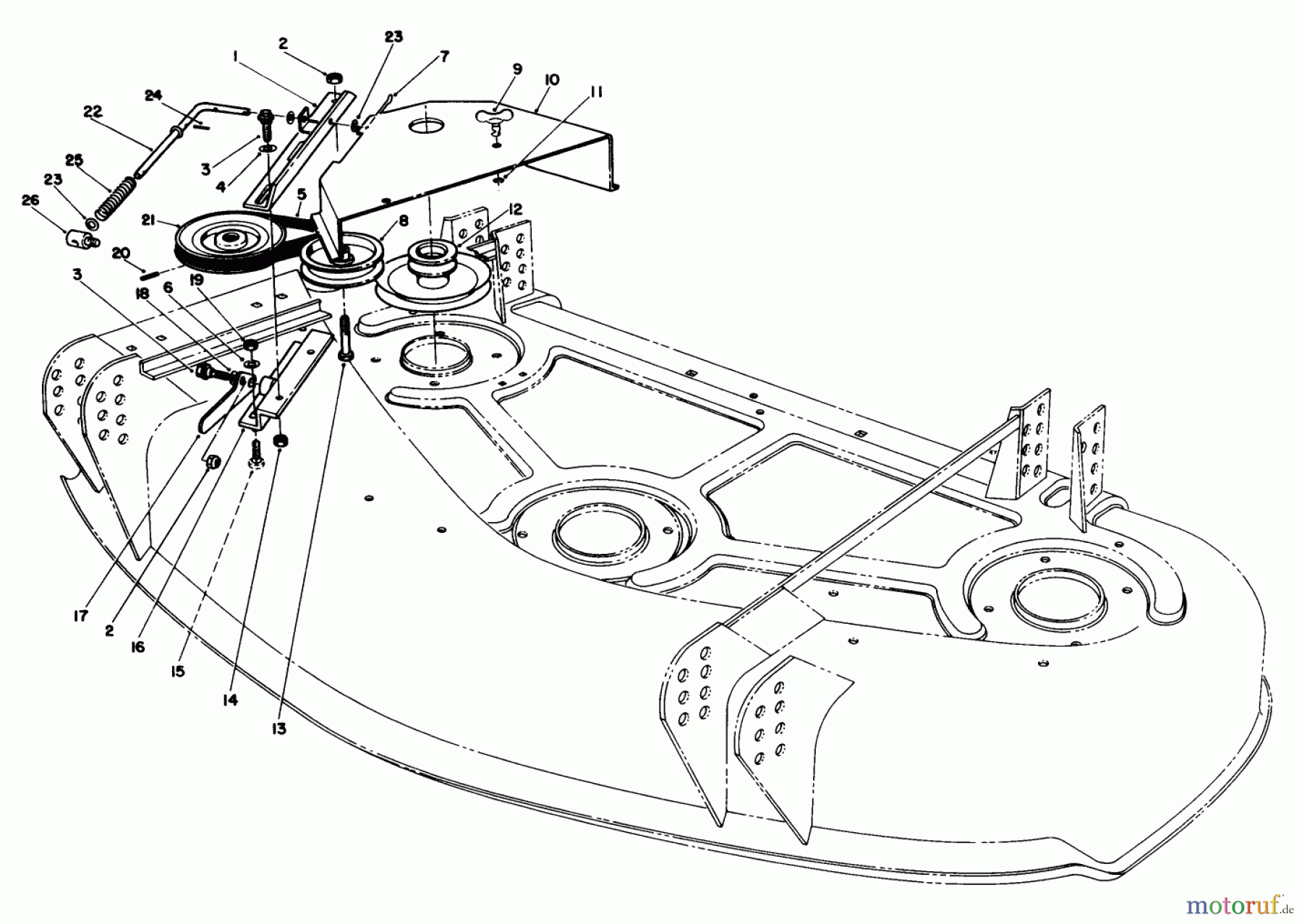 Toro Neu Mowers, Deck Assembly Only 30544 (117/120) - Toro 44