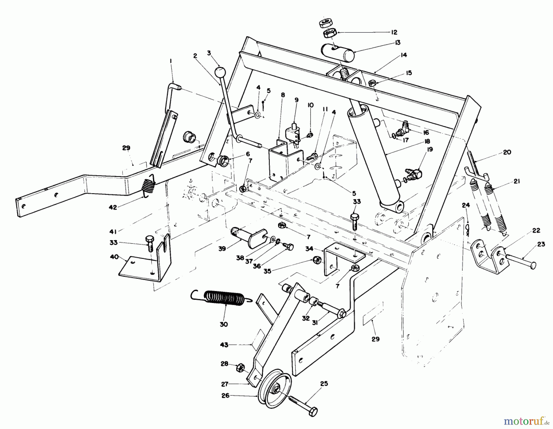 Toro Neu Mowers, Deck Assembly Only 30544 (117/120) - Toro 44