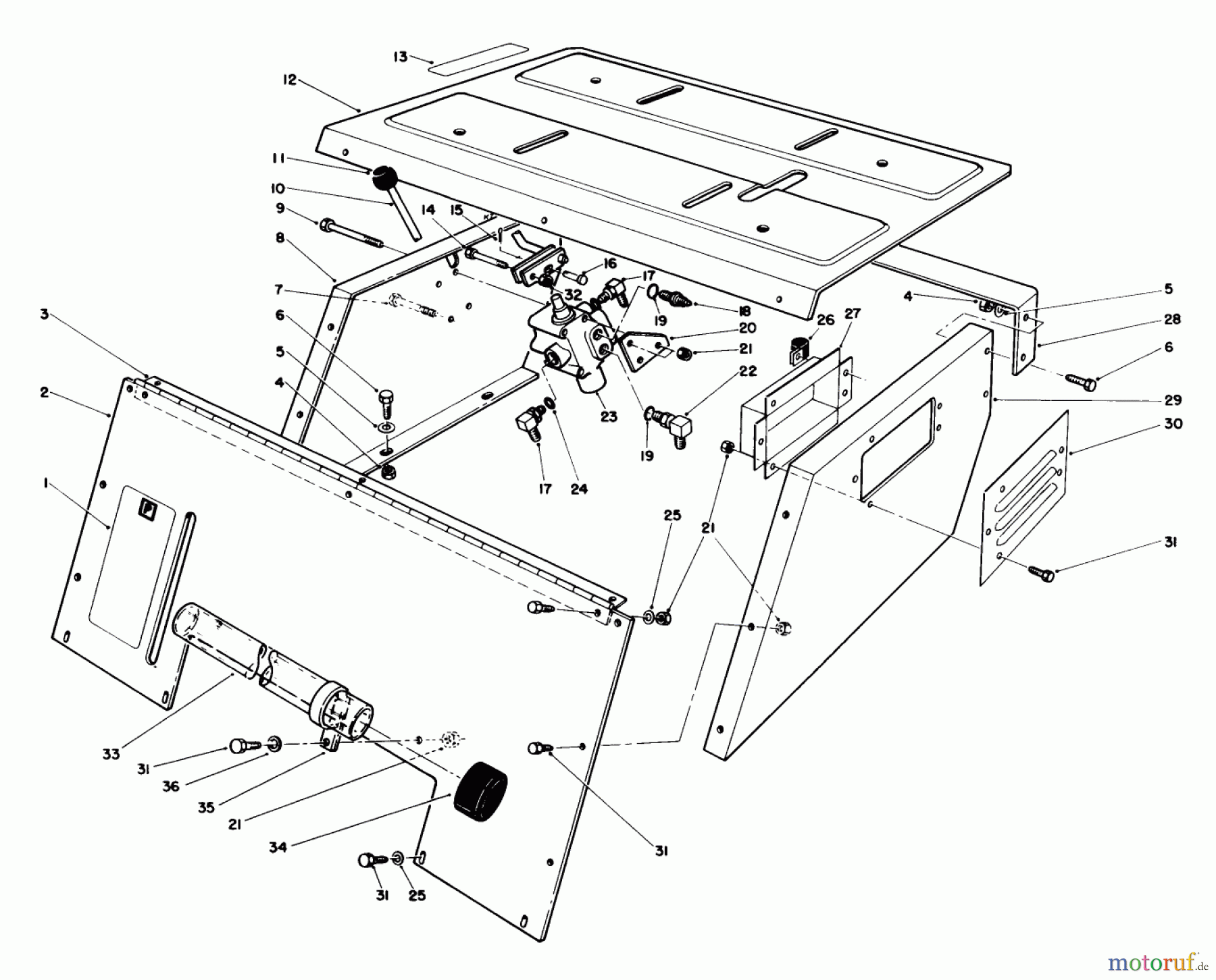 Toro Neu Mowers, Deck Assembly Only 30544 (117/120) - Toro 44