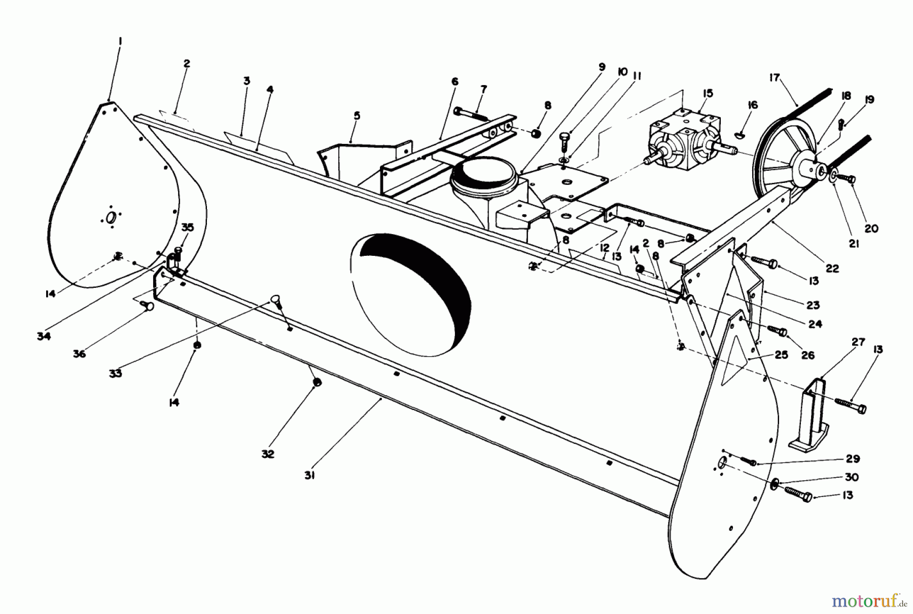 Toro Neu Mowers, Deck Assembly Only 30544 (117/120) - Toro 44