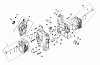 Toro 30544 (117/120) - 44" Side Discharge Mower, Groundsmaster 117/120, 1991 (100001-199999) Ersatzteile CRANKCASE-ENGINE KOHLER MODEL NO. M18QS-24657