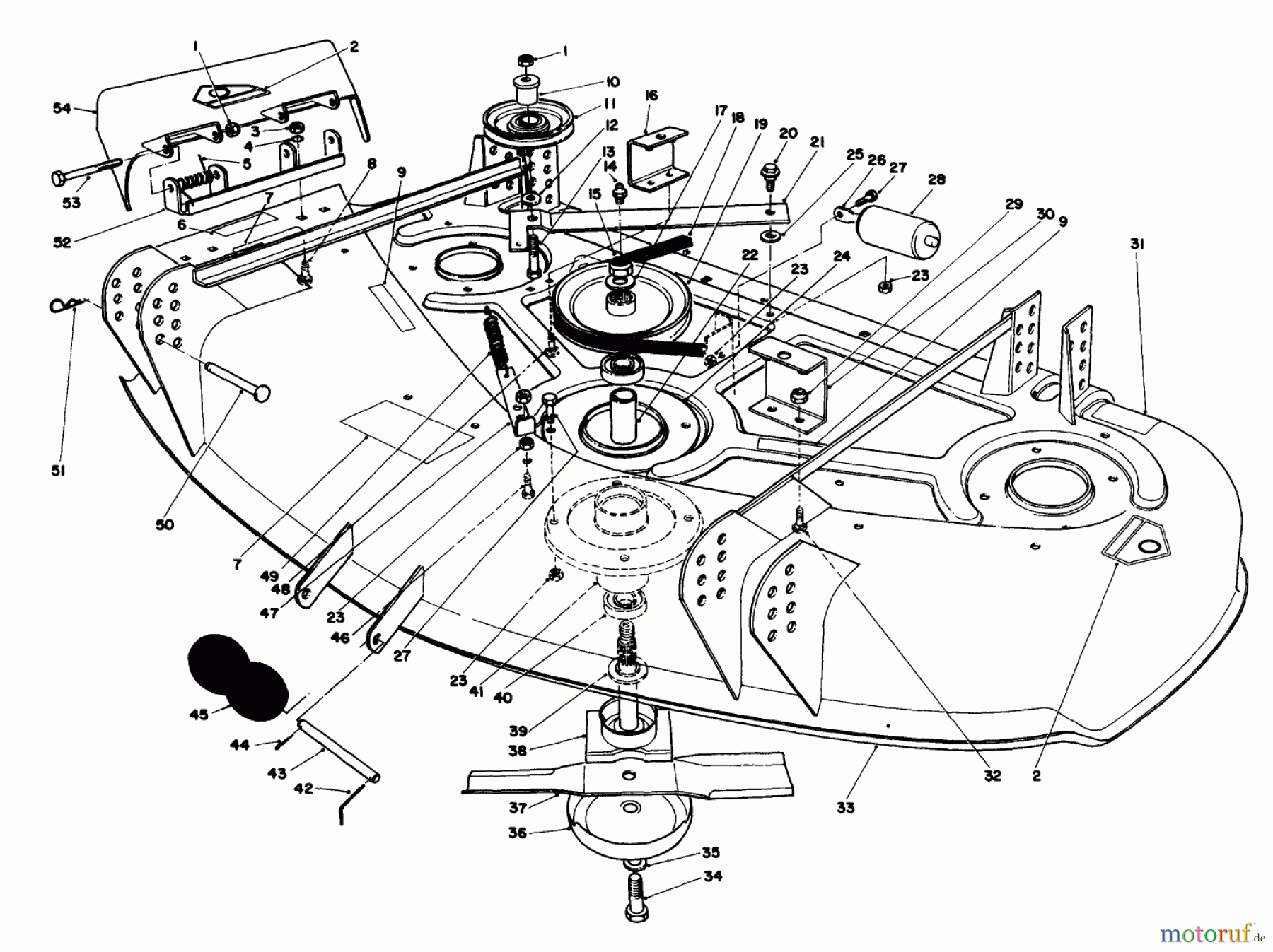  Toro Neu Mowers, Deck Assembly Only 30544 (117/120) - Toro 44