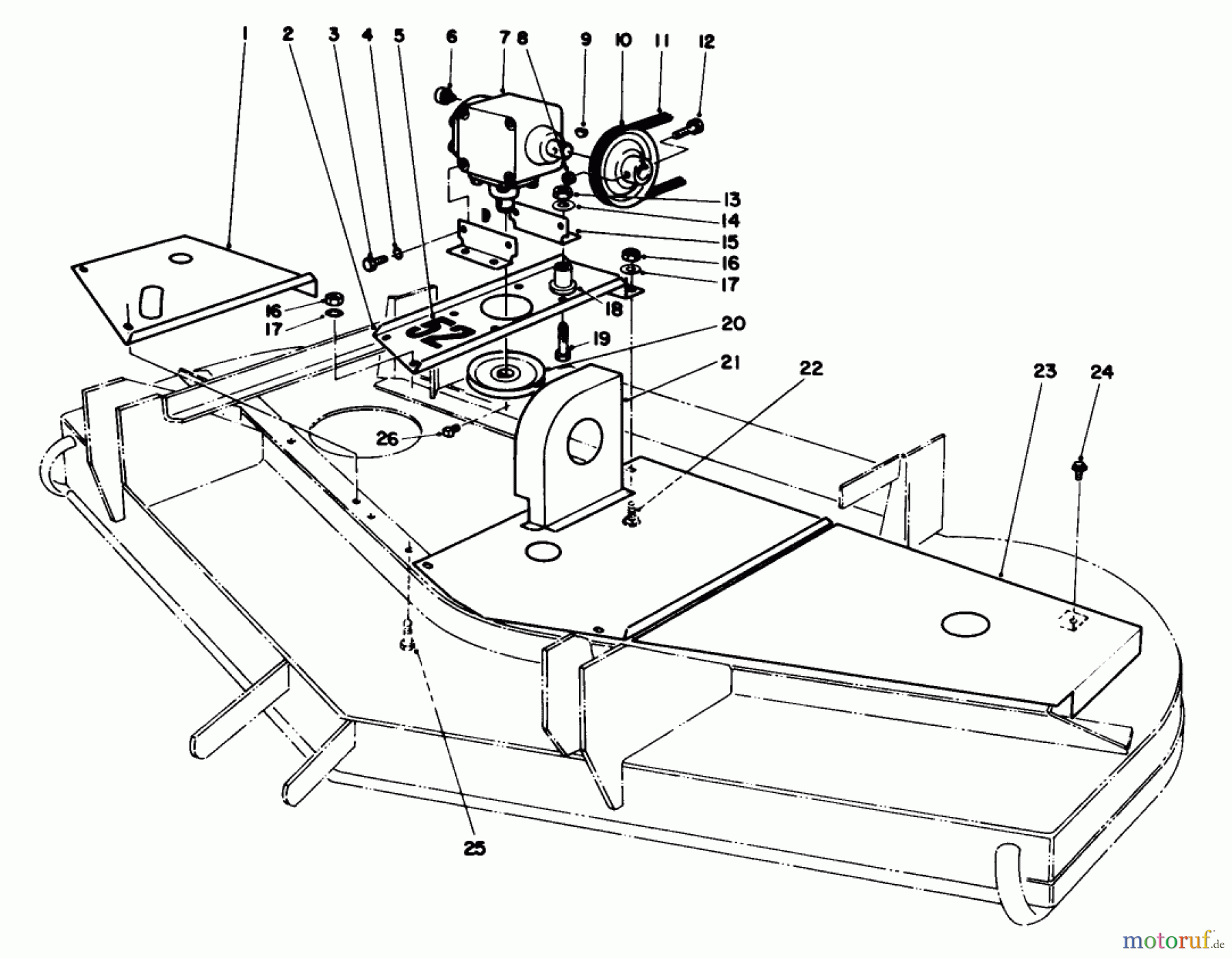  Toro Neu Mowers, Deck Assembly Only 30544 (117/120) - Toro 44