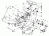 Toro 30544 (117/120) - 44" Side Discharge Mower, Groundsmaster 117/120, 1991 (100001-199999) Ersatzteile FRAME & STEERING ASSEMBLY