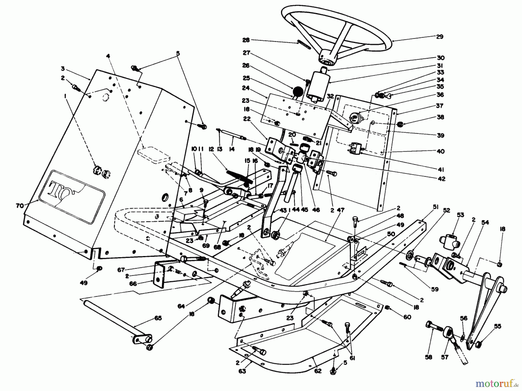  Toro Neu Mowers, Deck Assembly Only 30544 (117/120) - Toro 44