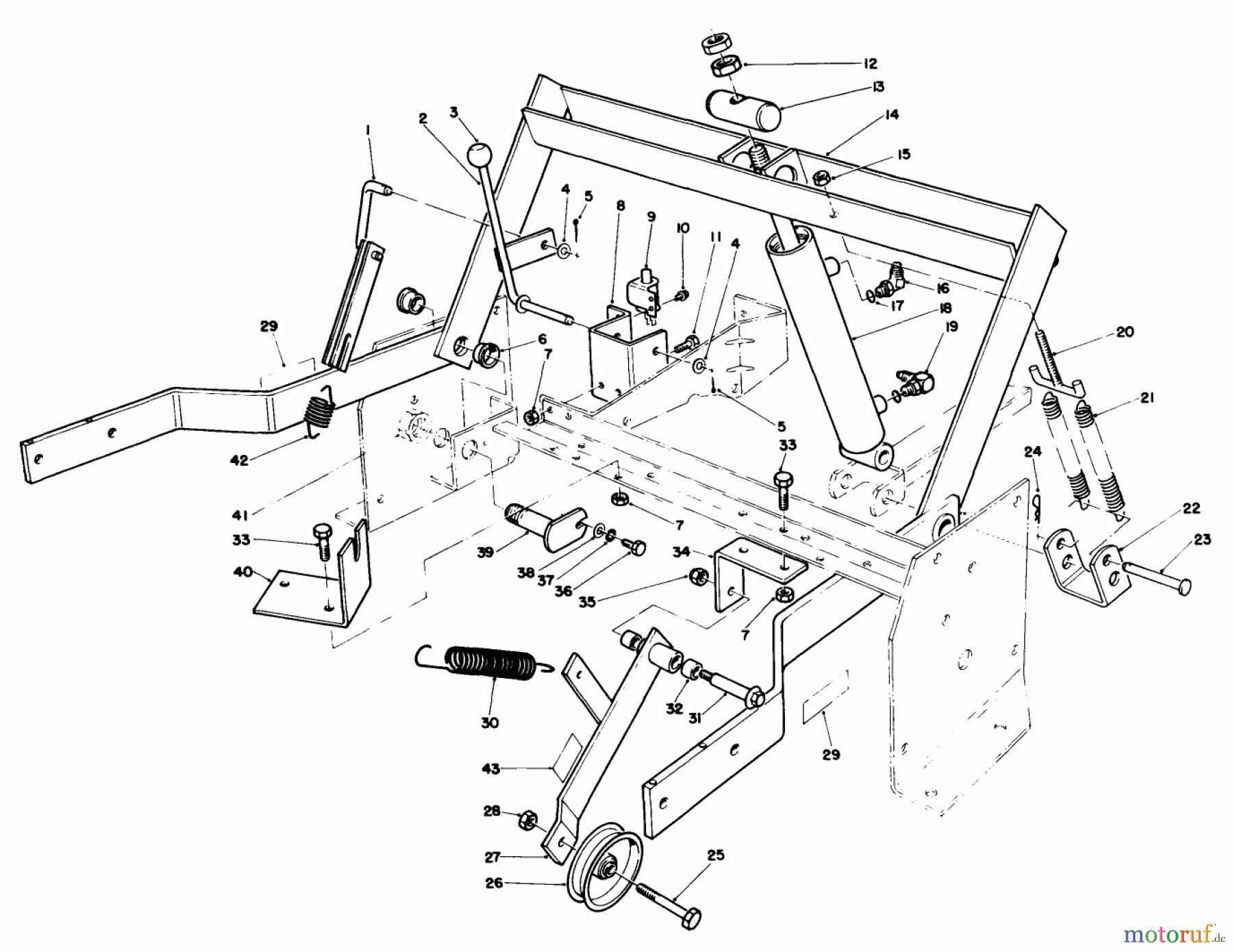 Toro Neu Mowers, Deck Assembly Only 30544 (117/120) - Toro 44