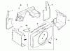 Toro 30544 (117/120) - 44" Side Discharge Mower, Groundsmaster 117/120, 1992 (200001-299999) Ersatzteile BAFFLES AND SHROUD-ENGINE KOHLER MODEL NO. M18QS-24657