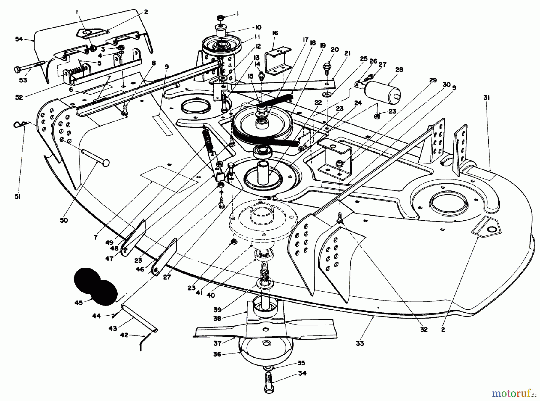  Toro Neu Mowers, Deck Assembly Only 30544 (117/120) - Toro 44