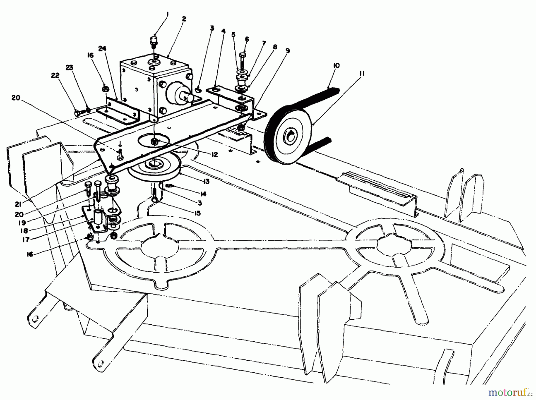 Toro Neu Mowers, Deck Assembly Only 30544 (117/120) - Toro 44