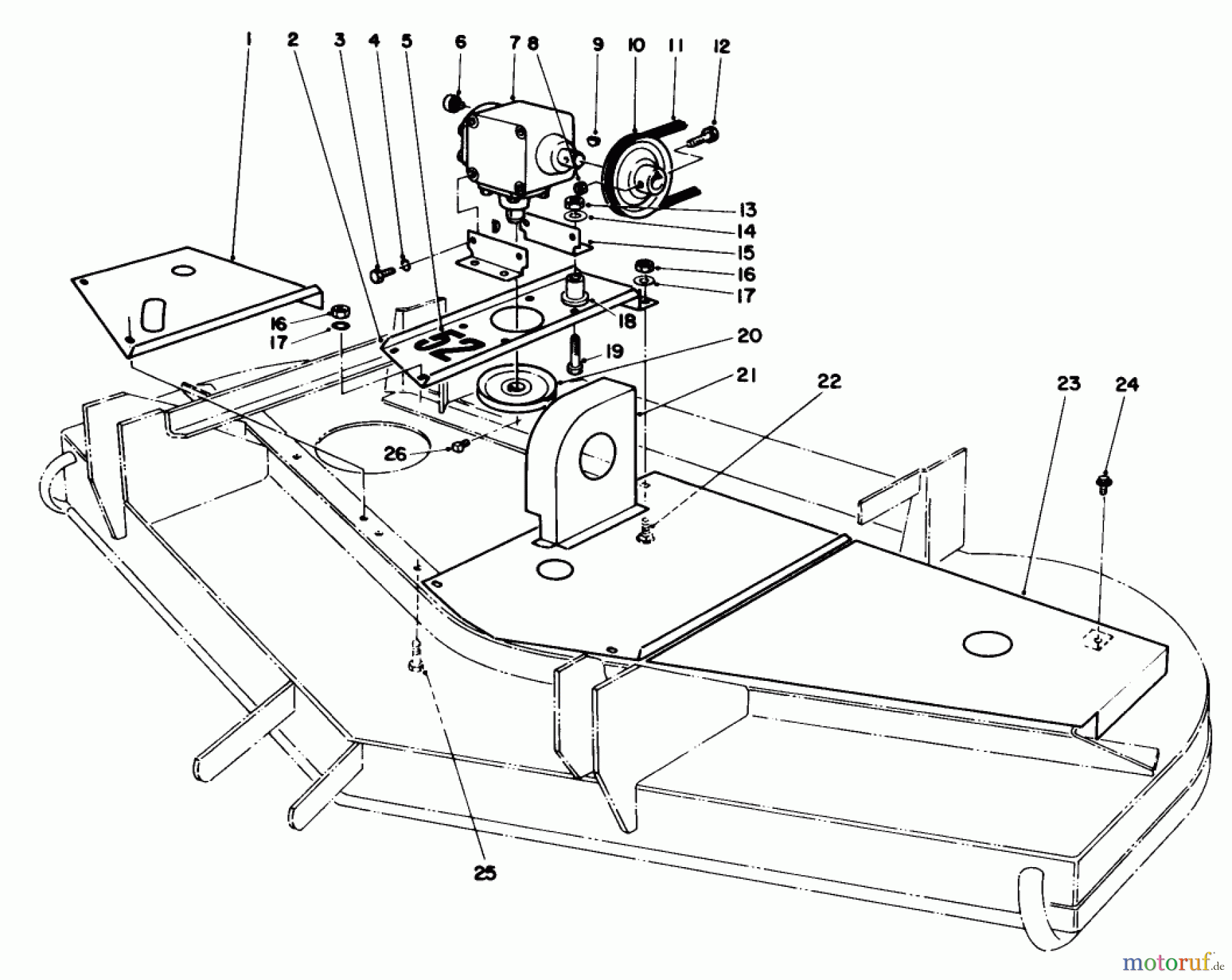  Toro Neu Mowers, Deck Assembly Only 30544 (117/120) - Toro 44