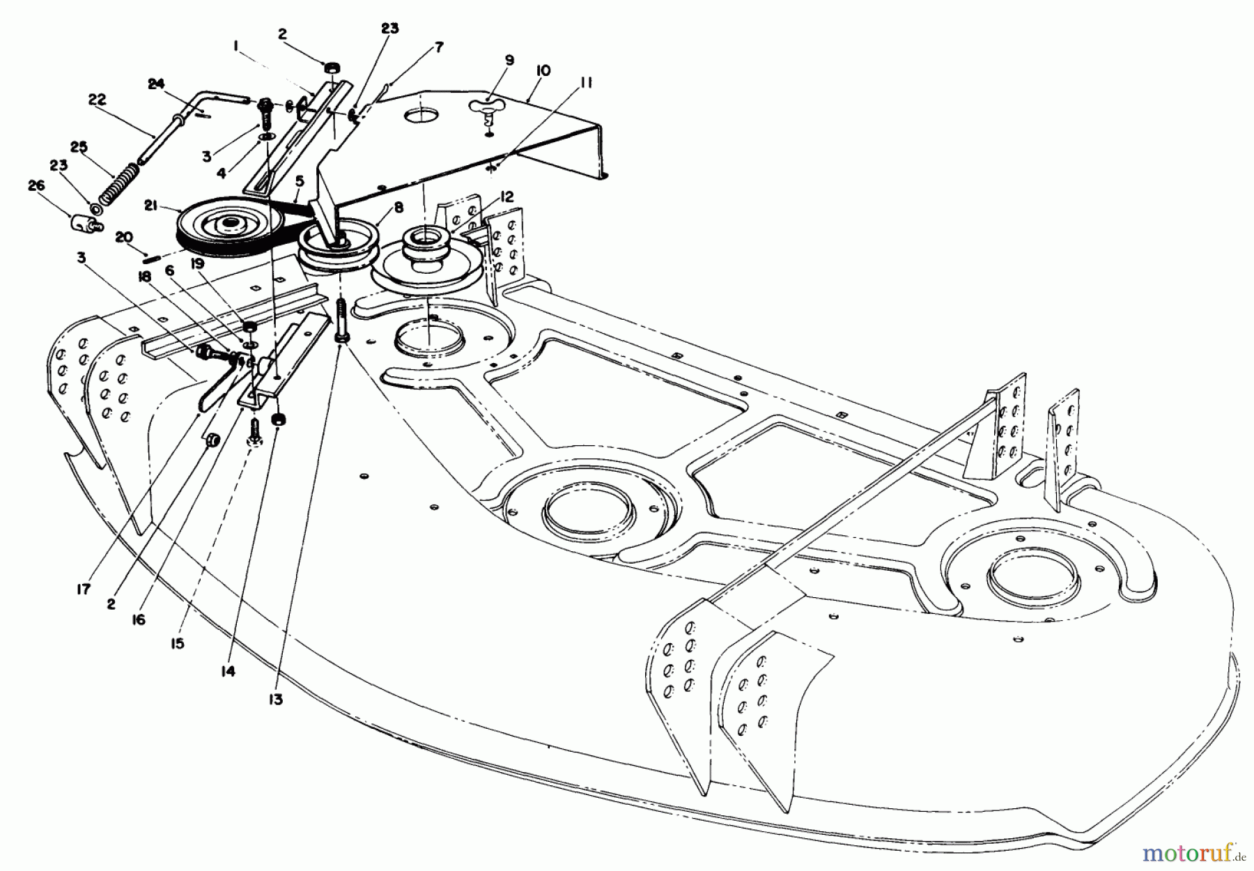 Toro Neu Mowers, Deck Assembly Only 30544 (117/120) - Toro 44