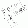 Toro 30544 (117/120) - 44" Side Discharge Mower, Groundsmaster 117/120, 1992 (200001-299999) Ersatzteile PISTON AND ROD-ENGINE KOHLER MODEL NO. M18QS-24657