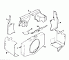 Toro 30544 (120) - 44" Side Discharge Mower, Groundsmaster 120, 1985 (500001-599999) Ersatzteile BAFFLES & SHROUD-ENGINE KOHLER MODEL NO. KT17QS TYPE NO. 24324