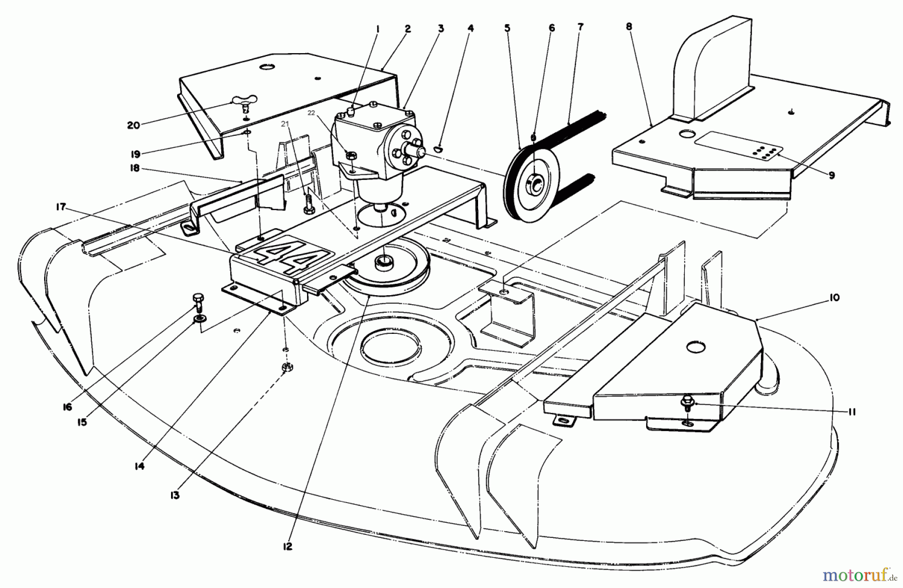 Toro Neu Mowers, Deck Assembly Only 30544 (120) - Toro 44