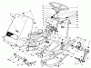 Toro 30544 (120) - 44" Side Discharge Mower, Groundsmaster 120, 1985 (500001-599999) Ersatzteile FRAME & STEERING ASSEMBLY