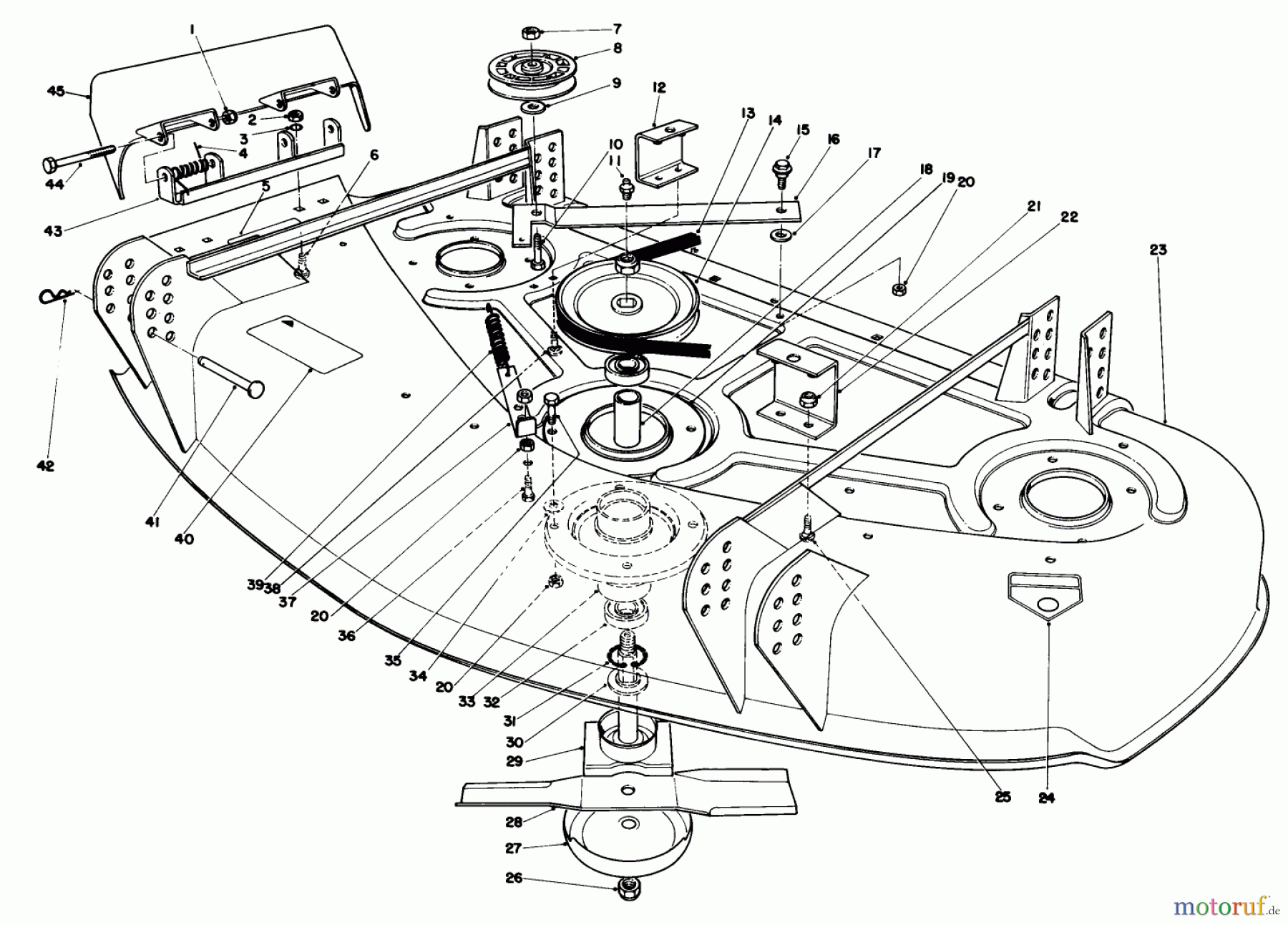 Toro Neu Mowers, Deck Assembly Only 30544 (120) - Toro 44