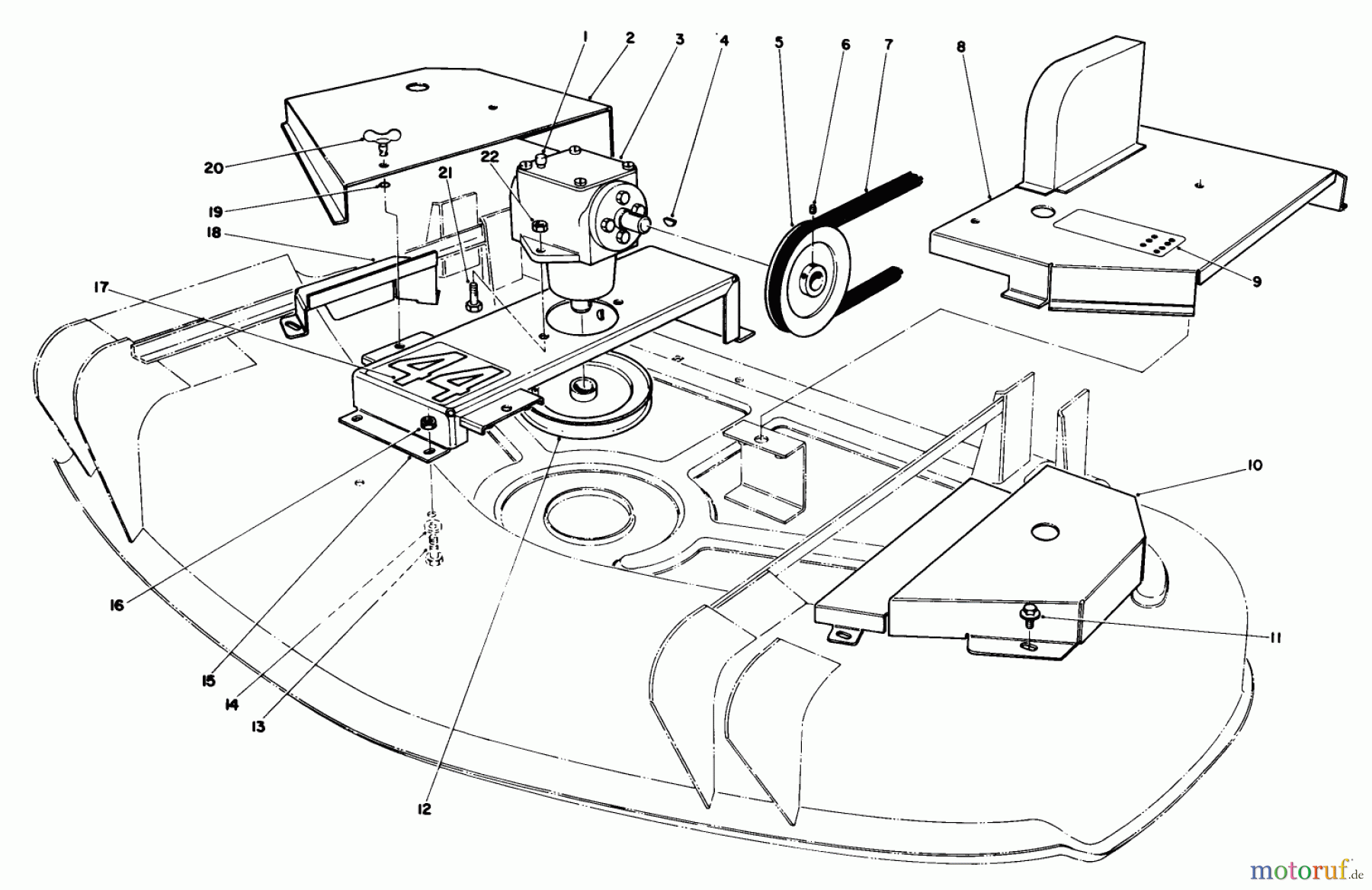  Toro Neu Mowers, Deck Assembly Only 30544 (120) - Toro 44