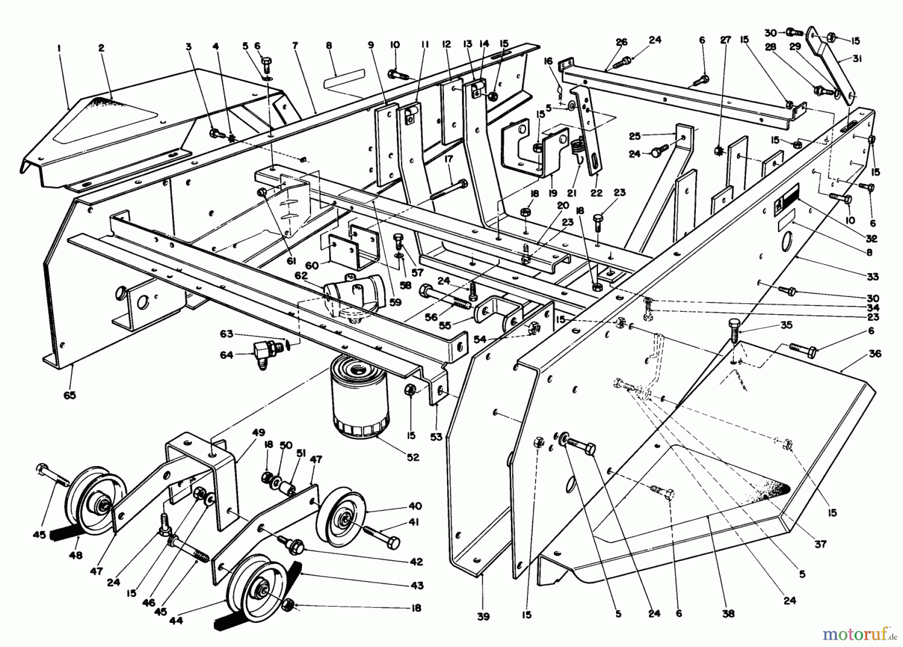 Toro Neu Mowers, Deck Assembly Only 30544 (120) - Toro 44