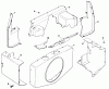 Toro 30544 (120) - 44" Side Discharge Mower, Groundsmaster 120, 1987 (700001-799999) Ersatzteile BAFFLES & SHROUD-KOHLER ENGINE MODEL NO. KT17QS TYPE NO. 24324