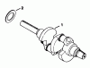 Toro 30544 (120) - 44" Side Discharge Mower, Groundsmaster 120, 1987 (700001-799999) Ersatzteile CRANKSHAFT-KOHLER ENGINE MODEL NO. KT17QS TYPE NO. 24324