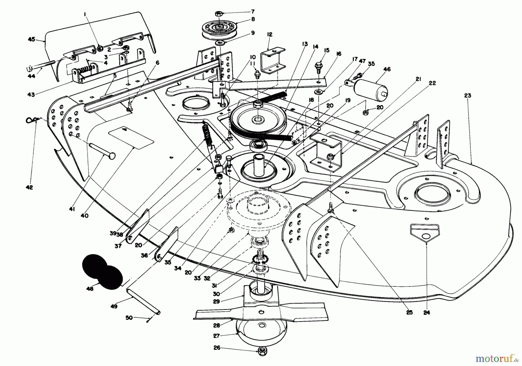  Toro Neu Mowers, Deck Assembly Only 30544 (120) - Toro 44