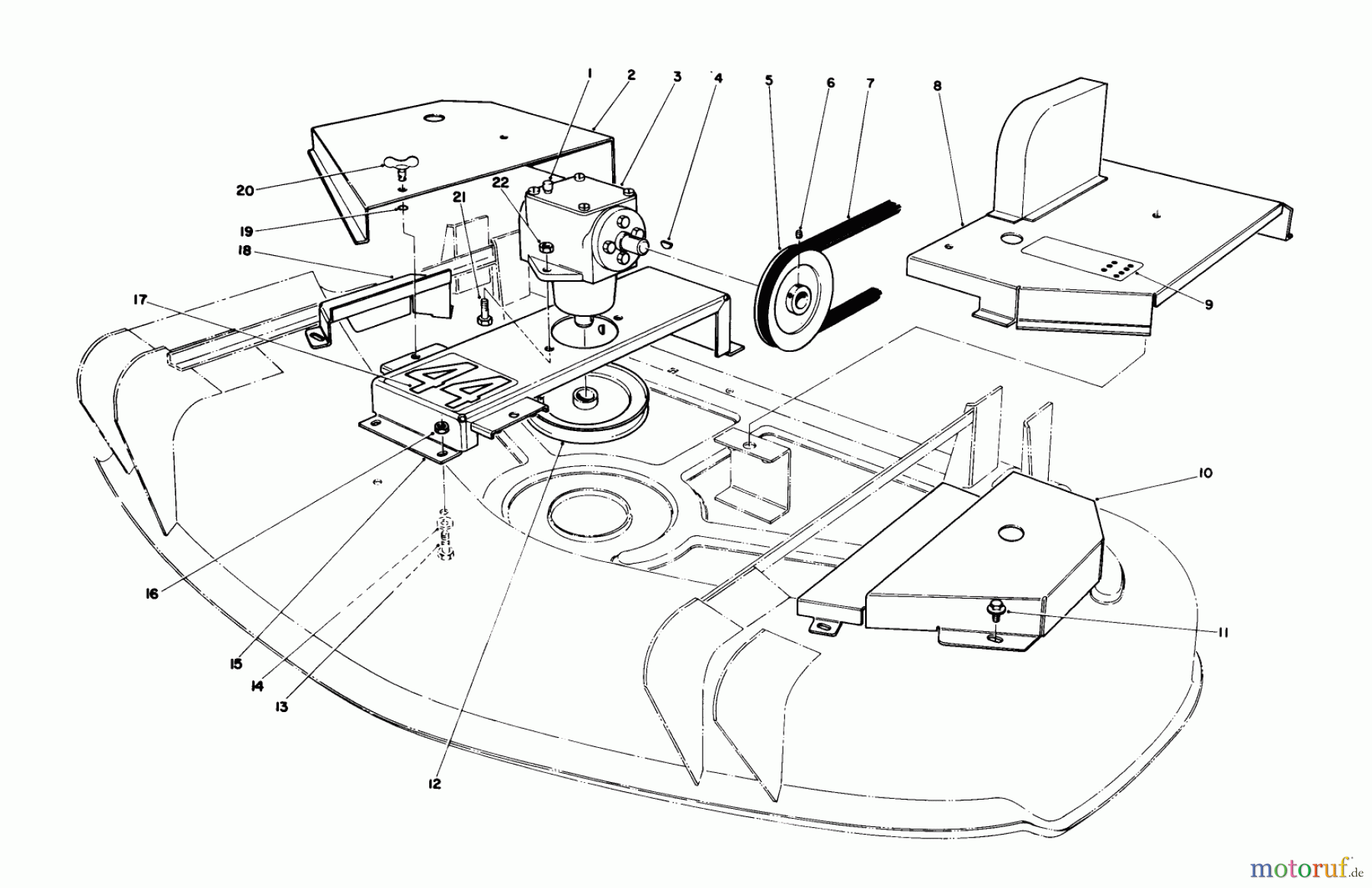 Toro Neu Mowers, Deck Assembly Only 30544 (120) - Toro 44