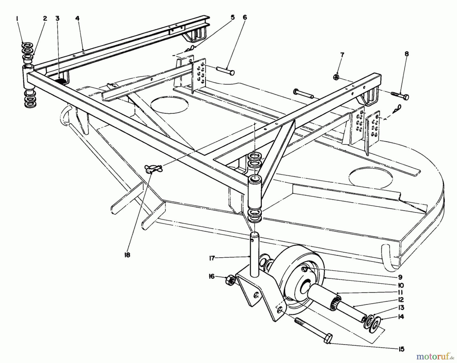 Toro Neu Mowers, Deck Assembly Only 30544 (120) - Toro 44