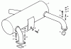 Toro 30544 (120) - 44" Side Discharge Mower, Groundsmaster 120, 1987 (700001-799999) Ersatzteile EXHAUST-KOHLER ENGINE MODEL NO. KT17QS TYPE NO. 24324