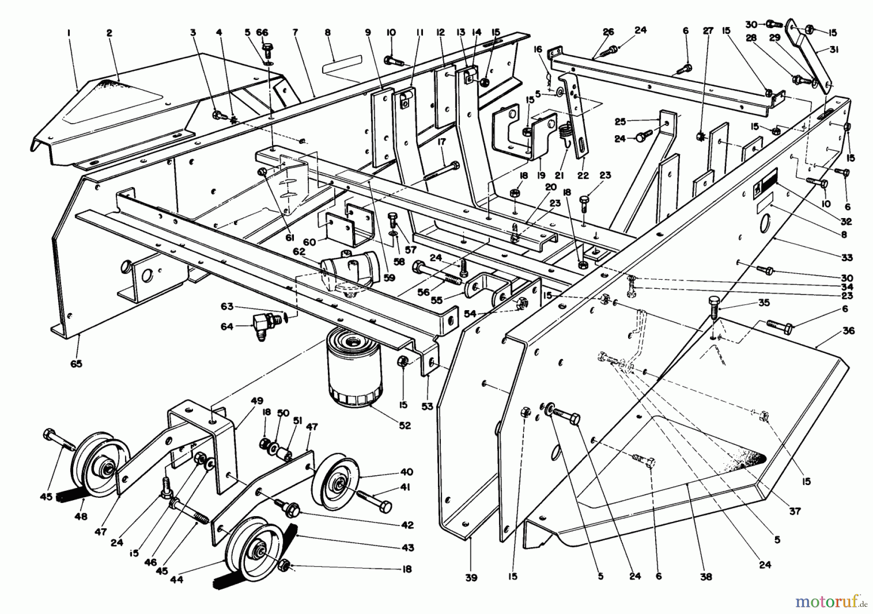 Toro Neu Mowers, Deck Assembly Only 30544 (120) - Toro 44